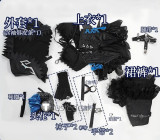 Black Rock Shooter FRAGMENT Elishka Rose of the Abyss Black Cosplay Costume
