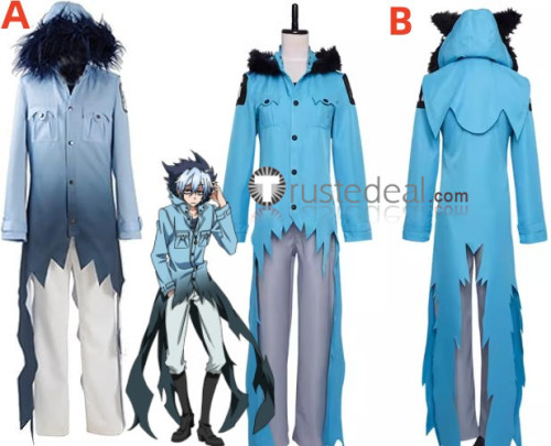 Servamp Kuro Sleepy Ash Blue Gradient Cosplay Costume