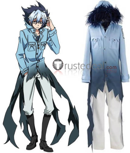 Servamp Kuro Sleepy Ash Blue Gradient Cosplay Costume
