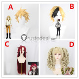 Black Butler Kuroshitsuji Elizabeth Midford Grell Sutcliff Dagger Finnian Blonde Red Styled Cosplay Wig