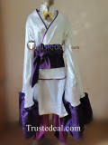 Pokemon Mienshao Gijinka White Purple Kimono Cosplay Costume