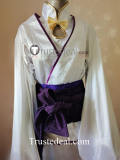 Pokemon Mienshao Gijinka White Purple Kimono Cosplay Costume
