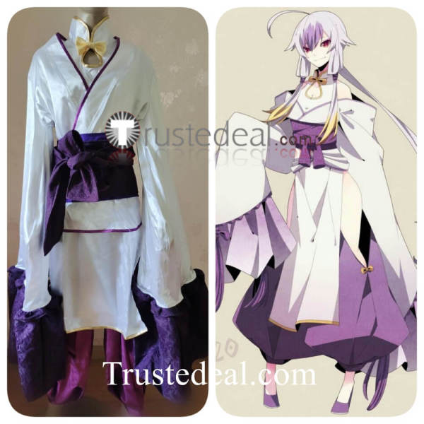 Pokemon Mienshao Gijinka White Purple Kimono Cosplay Costume