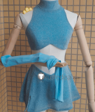 Winx Club Princess Bloom Dragon Flame Fairy Blue Dress Cosplay Costume