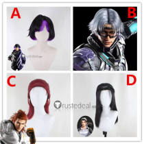 Tekken 8 Reina Lee Chaolan Hwoarang Jun Kazama Black Red Purple Silver Styled Cosplay Wig