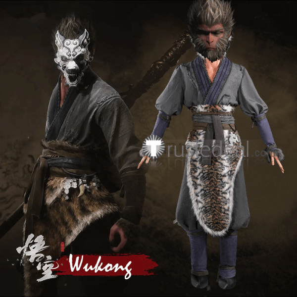 Black Myth Wukong The Destined One Tiger Skirt Cosplay Costume