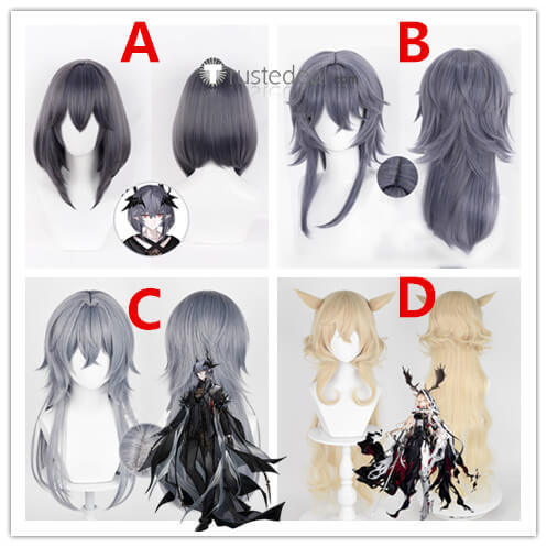 Arknights Viviana Droste the Candle Knight Logos Grey Blonde Cosplay Wig
