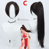 The King of Fighters KOF Mai Shiranui Black Brown Ponytail Cosplay Wig