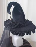 Black Magic Hat Halloween Lolita Witch Hat