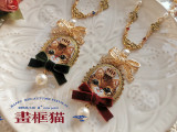 Miss Point ~The Kitty In the Frame Christmas Lolita Accessories -Pre-order