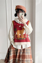 Miss Point ~Little Fox in Woods Sweater Vest