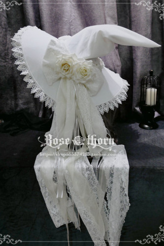 Dark Rose Lace Halloween Lolita Witch Hat