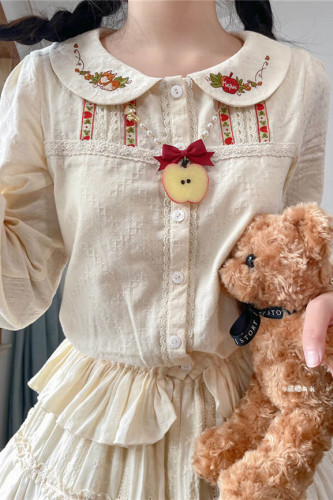 Miss Point ~Little Fox in Woods Cotton Lolita Blouse