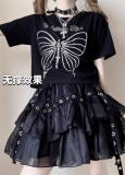 Butterfly Girl Punk Skirt, T-shirt  and  Accessories