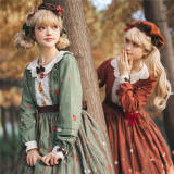 Miss Point ~Little Fox in Woods Embroidery Classic Lolita Dress