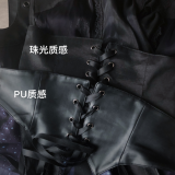 Butterfly Effect ~Punk Halloween Lolita High Waist JSK - Silver Gray Long Version M - In Stock