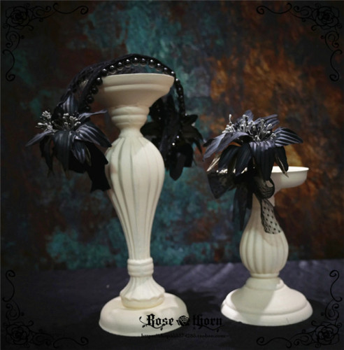 Rose Thorn Black Lily Gothic Lolita Headbow/Brooch