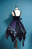 Butterfly Effect ~Punk Halloween Lolita High Waist JSK - Silver Gray Long Version M - In Stock