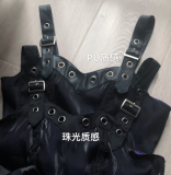 Butterfly Effect ~Punk Halloween Lolita High Waist JSK - Silver Gray Long Version M - In Stock