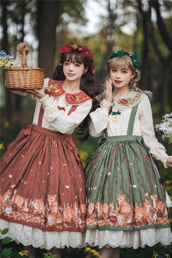 Miss Point ~Little Fox in Woods Classic Lolita Skirt/Overskirt