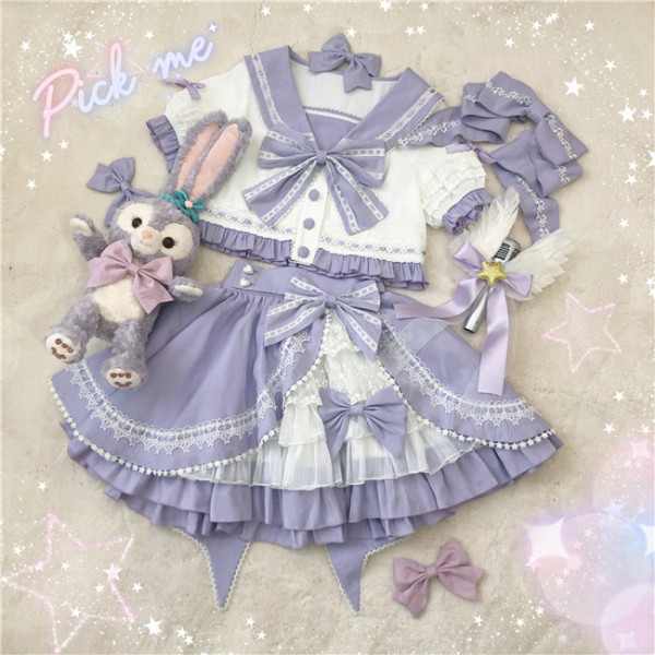 Rising Star ~Sweet Sailor Lolita Top+Skirt Set - In Stock