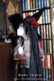 Dark Rose Lace Halloween Lolita Witch Hat