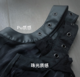 Butterfly Effect ~Punk Halloween Lolita High Waist JSK - Silver Gray Long Version M - In Stock