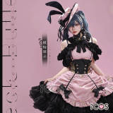 iCOS Kuroshitsuji Black Butler Robin Lady Ciel Phantomhive Fanart Pink Lolita Cosplay Costume