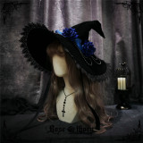 Rose Pearl Halloween Lolita Witch Hat