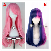 My Little Pony Friendship Is Magic Fluttershy Twilight Sparkle Purple Pink Cosplay Wig