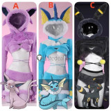 Pokemon Gijinka Espeon Umbreon Vaporeon Fluffy Hoodie Claw Cosplay Costume