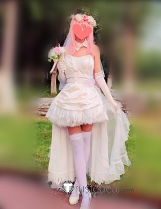 Darling in the Franxx Zero Two 02 Wedding Dress Cosplay Costume