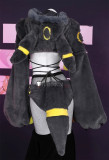 Pokemon Gijinka Espeon Umbreon Vaporeon Fluffy Hoodie Claw Cosplay Costume