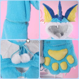 Pokemon Gijinka Espeon Umbreon Vaporeon Fluffy Hoodie Claw Cosplay Costume
