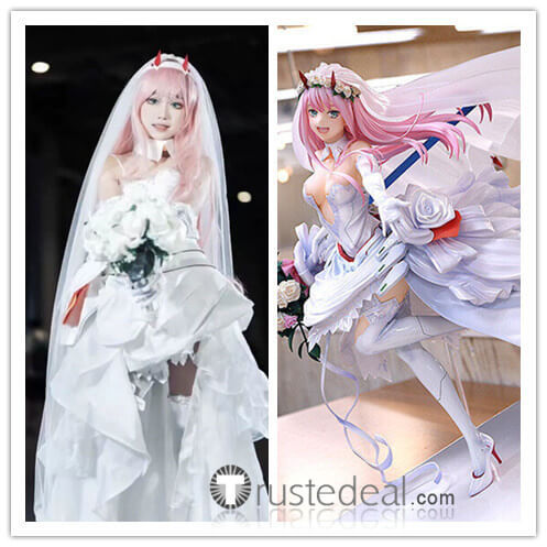 Darling in the Franxx Zero Two 02 Wedding Dress Cosplay Costume