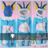 Pokemon Gijinka Espeon Umbreon Vaporeon Fluffy Hoodie Claw Cosplay Costume