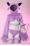 Pokemon Gijinka Espeon Umbreon Vaporeon Fluffy Hoodie Claw Cosplay Costume