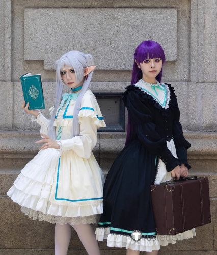 Frieren Beyond Journey's End Sousou no Frieren Frieren Lolita Dress White Cosplay Costume