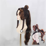 Cookie Run Kingdom Caramel Arrow Cookie Brown Ponytail Prestyled Cosplay Wig