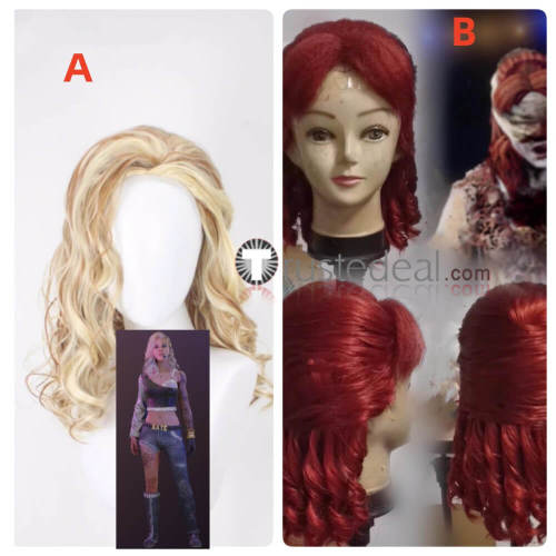 Dead by Daylight Kate Denson Sally Smithson The Nurse Killer Red Blonde Prestyled Cosplay Wig