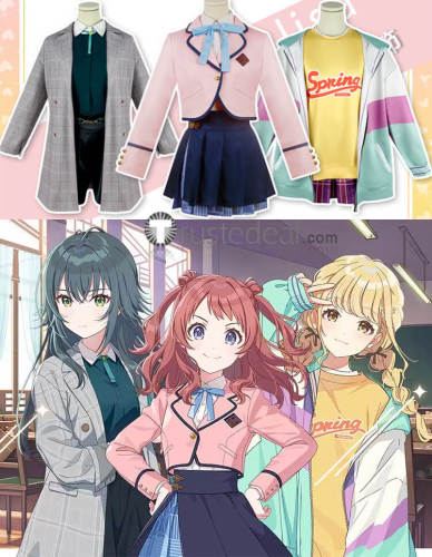 The Idolmaster Gakuen Idolmaster Kotone Fujita Saki Hanami Temari Tsukimura Cosplay Costume