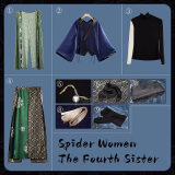 Black Myth Wukong Spider Women The Fourth Sister Cosplay Costume Custom Size