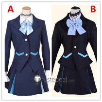 Kiznaiver Noriko Sonozaki Blue Black Uniform Cosplay Costume