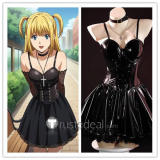 Death Note Misa Amane Black Dress Gothic Cosplay Costume 2