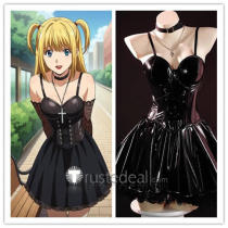 Death Note Misa Amane Black Dress Gothic Cosplay Costume 2