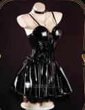 Death Note Misa Amane Black Dress Gothic Cosplay Costume 2
