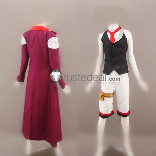D.Gray-man Cover Allen Walker Red Cosplay Costume