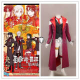 D.Gray-man Cover Allen Walker Red Cosplay Costume