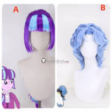 My Little Pony Friendship Is Magic Fancy Pants Fancypants Starlight Glimmer Purple Blue PreStyled Cosplay Wig