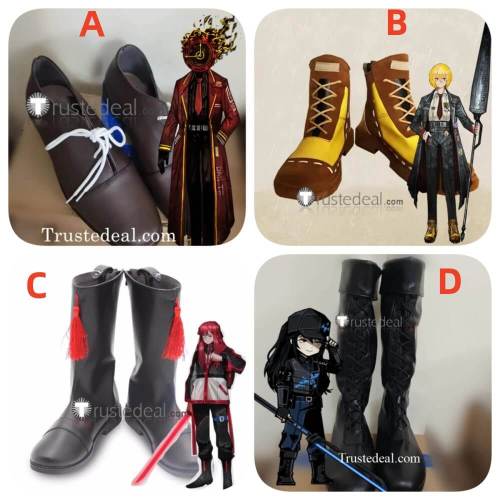 Limbus Company Don Quixote Yuri Dante W Corp. L3 Cleanup Agent Hong Lu Cosplay Shoes Boots